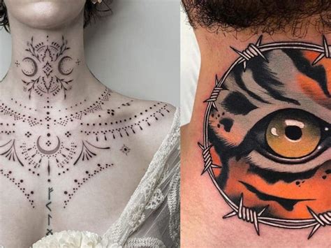 feminine womens front neck tattoos|Beautiful and Empowering Neck Tattoos for Women